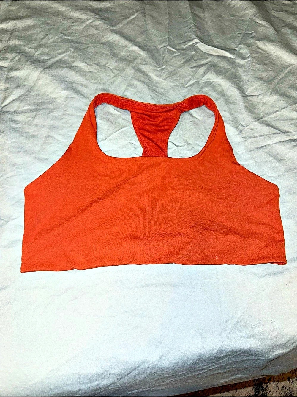 Lululemon Run Times Bra Orange Racerback Sports Bra